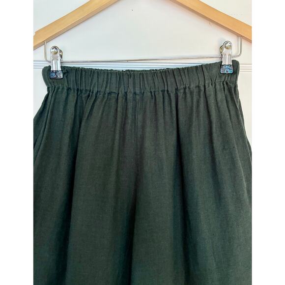 Kindred of Ireland $375 Dark Green Irish Linen Trousers- Size Small / Medium - Picture 3 of 5